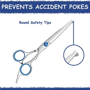 กรรไกรซอยผมมืออาชีพขนาด 6 นิ้ว สแตนเลสสตีล สำหรับตัดแต่งขนสัตว์เลี้ยง ควบคุมการตัดได้อย่างแม่นยำ - Product Image 4