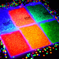 Strass en verre fluorescent néon OLeeya, à dos plat, non thermocollants, en vrac, pour la décoration de robes et le bricolage