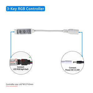 ตัวควบคุมไฟ LED แบบมินิ รุ่น <span class=keywords><strong>ESan</strong></span> DC12-24V 3 ปุ่ม 6A สำหรับไฟ LED แถบขนาดเล็ก ไฟปลูกต้นไม้แบบ RGB ไม่กะพริบ - Product Image 6