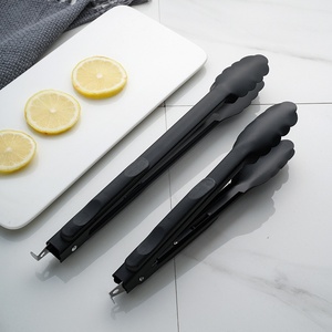 Pinces à nourriture noires antiadhésives pour le marché européen, pour barbecue et buffet - Product Image 5