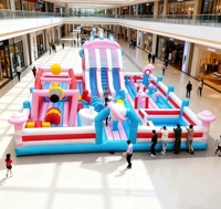 Parc de trampolines gonflables à thèmes multiples, aire de jeux sportive, parc de trampolines de dessin animé pour centre commercial