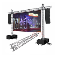 Altavoz de poste de portería de aluminio, soporte para cabina de Dj, pantalla de armazón para escenario