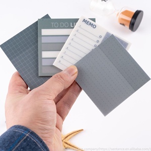 Sáng Tạo dính sinh viên <span class=keywords><strong>notepad</strong></span> thông tin tin nhắn cuốn sách trong suốt 4 cái/túi vật nuôi dính ghi chú sinh viên ghi nhớ miếng dán - Product Image 2