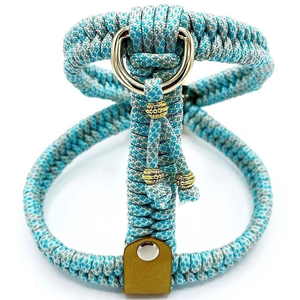 Paracord kucing peliharaan dikepang mewah mudah kontrol anak anjing anjing produsen harnes anjing logo kustom taktis cetak - Product Image 3