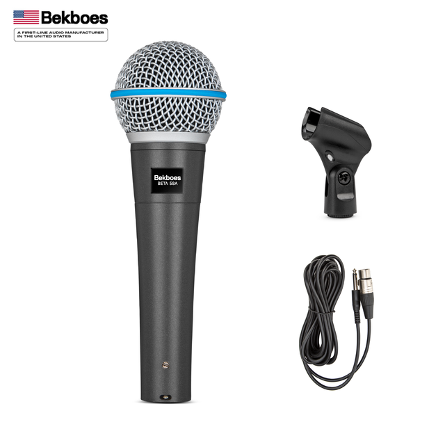 Bekboes 58A Professional Recording Beta58a Microphone Wired Professional Vocal Cardioid Dynamic Microphone Karaoke Mic