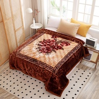 Vente chaude Couverture d'hiver lourde double couche arabe de luxe Taille King 2 plis épaisse Couverture en vison coréen