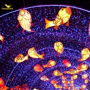 Farol Gigante de Zigong en Oferta para Diwali y Acción de Gracias, Farol de Seda Impermeable para Exteriores con Luces LED para Parques - Product Image 4