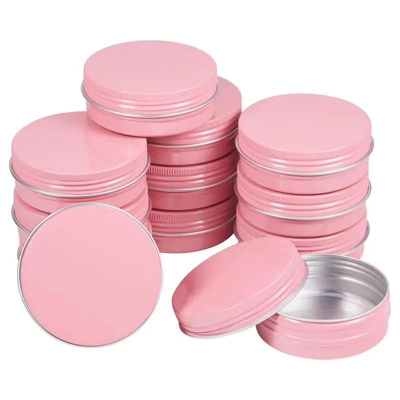 Bote de aluminio rosa para pomada, 10ml, 15ml, 25ml, 30ml, 50 ml, 60ml, 80ml, 100ml, 50g