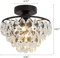 Mini lustres en cristal pour salle à manger plafonniers pour couloir intérieur chambre salle de bain cuisine plafonnier