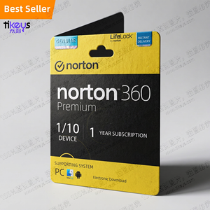 Tikeys Chat 24/7 Norton 360 Premium 10/1 Dispositivos 1 Año Global Universal Disco DVD en Línea para Antivirus - Product Image 1
