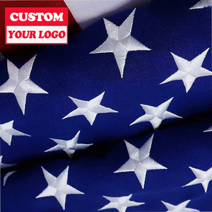 Bandera Bordada Personalizada de Doble Cara, Duradera, de Alta Calidad, Decoración para Colgar en Exteriores, Venta al por Mayor, Bandera Bordada Personalizada de 3x5 pies - Product Image 1