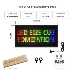 Pantalla LED Digital <span class=keywords><strong>de</strong></span> Desplazamiento para Exteriores, Letrero para Puerta <span class=keywords><strong>de</strong></span> Tienda, Pantalla Multilingüe, Tablero Publicitario, Letrero LED con Control Wifi - Product Image 3