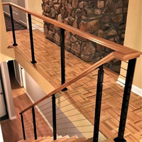 Systèmes de balustrade à câble moderne HIMOWAY pour terrasse, avec poteaux et main courante en acier inoxydable, et tendeur de câble