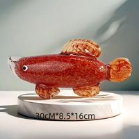 Nordic Light Luxe Style Verre Soufflé Or Dragon Poisson Ornement Bureau Chambre Décoration et Pendaison De Crémaillère Cadeau Figurine Motif