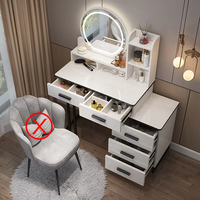 Style nordique lumière luxe coiffeuse ensemble LED Ins armoire de rangement moderne Design Simple pour chambre salon pour hôtel