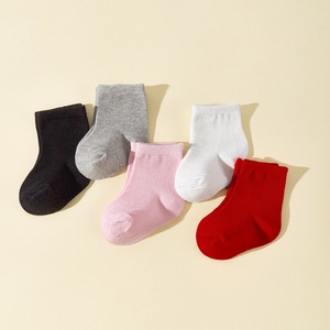 Paquete de 5 Pares de <span class=keywords><strong>Calcetines</strong></span> de Tobillo para Bebé de Colores, <span class=keywords><strong>Calcetines</strong></span> de Algodón Sólidos Personalizados para Niños, <span class=keywords><strong>Calcetines</strong></span> Blancos para Bebé - Product Image 2