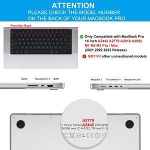 Housse de protection pour <span class=keywords><strong>MacBook</strong></span> Pro 14 Trackpad pour M3 M2 <span class=keywords><strong>M1</strong></span> Pro/Max <span class=keywords><strong>MacBook</strong></span> Pro 14 pouces Clear Anti Scratch Fingerprint Touchpad Skin - Product Image 3
