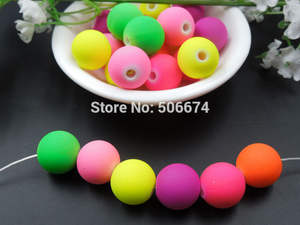 500g perline in gomma acrilica color caramella con perline rotonde opache al <span class=keywords><strong>Neon</strong></span> sfuse perline fluorescenti per gioielli fai da te fatti a mano - Product Image 6