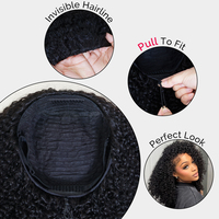 Perruque mi-tête en dentelle transparente 13x4 Afro Kinky Curly, cheveux humains brésiliens vierges 12A, vente en gros de perruques Lace Front pour femmes