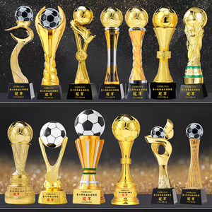 <span class=keywords><strong>Trophée</strong></span> de football personnalisé en gros, récompense de football en résine et cristal sablée pour tournoi, achat en vrac - Product Image 6