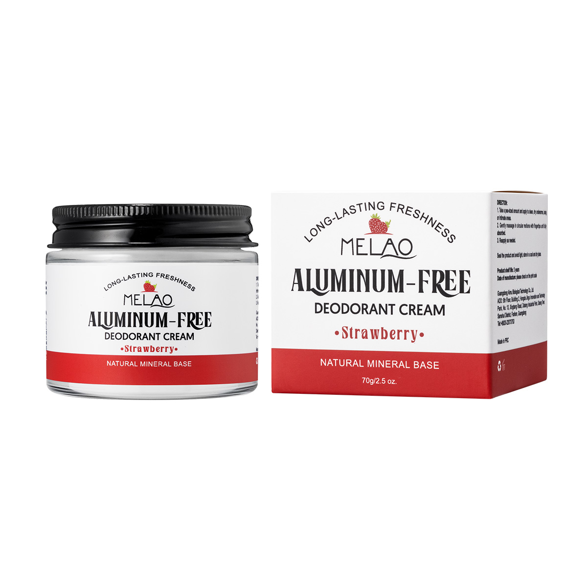 Crema Desodorante Sin Aluminio (Fresa)