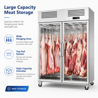 Réfrigérateur Commercial de Boucherie en Acier Inoxydable pour Viande Suspendue, Congélateur Profond pour Bœuf et Porc