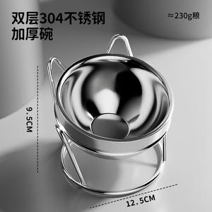 Cuenco de acero inoxidable para gatos y perros con boca oblicua, cuenco de comida y agua para mascotas que protege la vértebra cervical para dueños de perros y gatos - Product Image 2