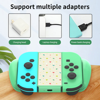 Support de charge double 2-en-1 avec station de charge pour manettes Joy-Con, en ABS vert