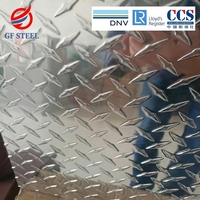 Tôle d'aluminium 6061 à cinq barres, gaufrée, haute résistance, pour sol de camion et remorque, en alliage d'aluminium, pour applications mécaniques