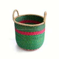 Panier Bolga décoratif en jonc de mer fait à la main au Vietnam/Panier en jonc de mer avec poignée
