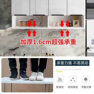 Solid wood kitchen wall cabinets, wall-mounted storage cabinets, bathroom and balcony cabinets, aluminum alloy <b>glass</b> cabinets - Product Image 2