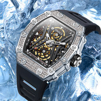 ONOLA ON3828D Montre de Luxe Tendance pour Femme, Montre Automatique Mécanique Creuse Étanche pour Homme, Montres Pour Hommes