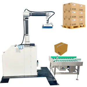WB-MDJ Cartons Cases Boxes Automatic Robot Stacking Machine Automatic Palletizing Robot Stacking Packaging Line