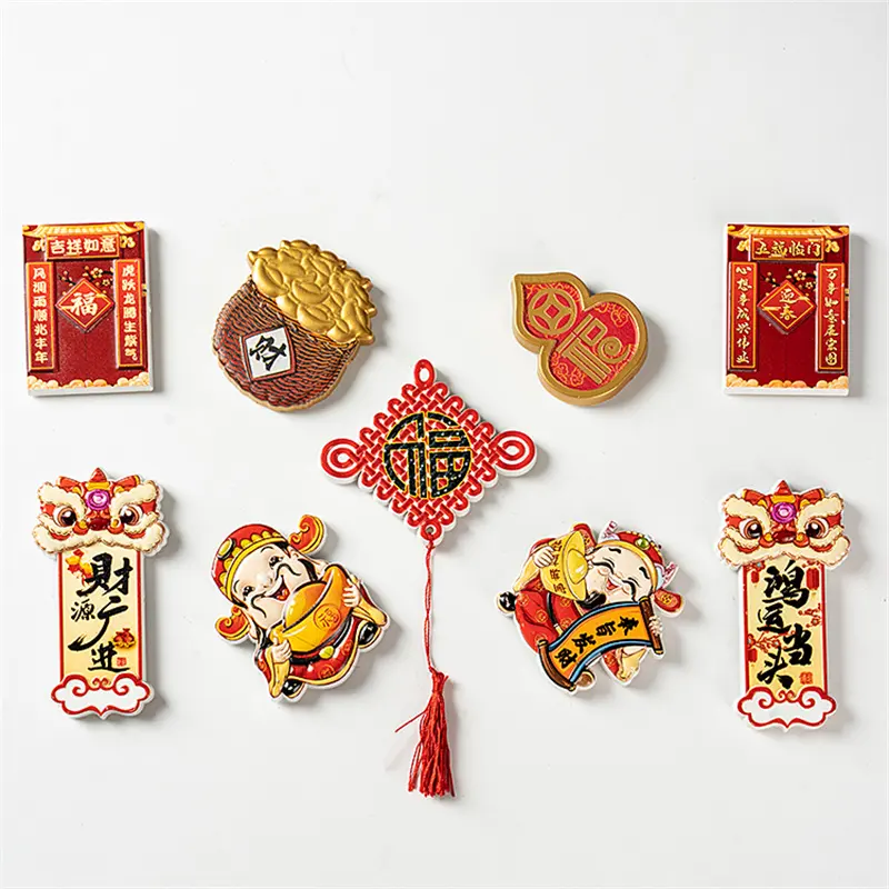 पर्यटक स्मारिका भगवान धन की चीनी शैली उपहार कस्टम 3d चुंबक फ्रिज चुंबक कारखाने मशीन द्वारा किए गए