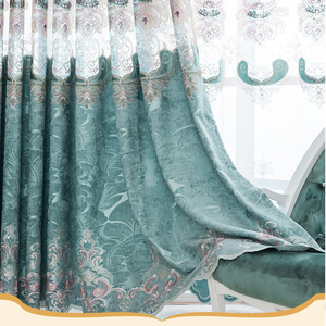 Cortinas de Jacquard de Diseño Moderno para Sala de Estar de Hotel Francés de Lujo, Cortinas para Ventanas en Venta - Product Image 3
