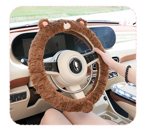 Couverture de volant de <span class=keywords><strong>voiture</strong></span> en cuir hiver mignon dessin animé anti-dérapant poignée universelle toutes saisons en peluche couverture de volant de <span class=keywords><strong>voiture</strong></span> - Product Image 6