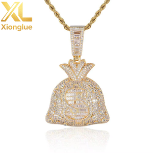 Miss Jewelry Hiphop Fashion Nouveau Pendentif Sac à Main Personnalisé Plaqué Or 18 carats avec Zircons Cubiques - Product Image 4