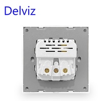 Prise Murale USB Type C Delviz Standard UE, Prise de Courant 16A USBA+USBC, Port de Charge 5V 2100MA, Protection Contre les Surcharges, CA 110V-250V