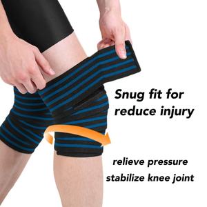 Эластичные наколенники для тяжелой атлетики с регулировкой, дышащие, для поддержки колена в спортзале - Product Image 2