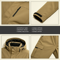 Ensemble de survêtement pour homme, veste technique de style outdoor avec logo personnalisé, haute performance, multi-poches, softshell, pour le marché européen/américain