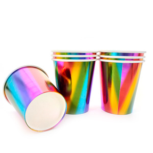 Vasos de Papel Desechables Hanlin para el Año Nuevo Chino - Vasos Coloridos para Fiestas, Vasos de Papel de Alta Calidad para Uso Doméstico y Comercial - Product Image 1