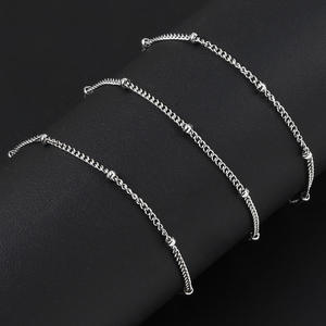 Acier inoxydable nouveau <span class=keywords><strong>clip</strong></span> latéral petite perle chaîne bijoux bricolage collier bracelet mode <span class=keywords><strong>frange</strong></span> décoration avec - Product Image 2