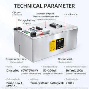 48V 60V 72 Volt LiFePO4 72V 40Ah 50Ah 65Ah 70Ah 100Ah und 200A Smart BMS Li-Ionen-Batterie-Serie Geeignet für Personentransporter - Product Image 6