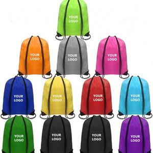Backpacks Backpack Bulk Cinch Bag Drawstring Bags Polyester for Gym Sports Beach Party Trip Promotion <b>Gift</b> - Product Image 1