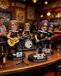 Figura Coleccionable Personalizada de Resina con Cabeza Móvil de Goo Goo Dolls con Marca Bisons & Equitable Advisors, Regalo para Fans - Product Image 4
