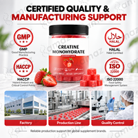 Gummies de créatine à marque privée OEM 5000mg avec BCAA, Taurine, L-Carnitine, Nutrition Sportive, 120 Gummies