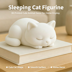 Muñeco de Gato Durmiendo Impreso en 3D, Diseño de Arte Moderno, Decoración para el Hogar, Sala de Estar - Product Image 4