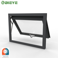 Ventana Aislada de Aleación de Aluminio, Acero Inoxidable, Insonorizada, Resistente al Viento, Sistema de Drenaje Oculto, Apertura Exterior Superior Suspendida