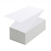 Rollos de Papel Térmico Recubiertos de Cobre, Etiquetas Autoadhesivas Plegables; Etiquetas de Código de Barras para Uso Logístico, Forma Cuadrada
