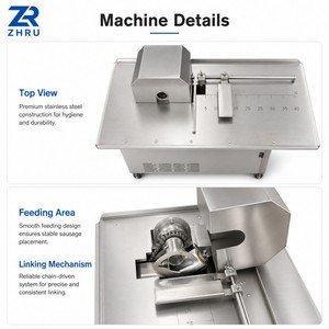 Machine industrielle automatique pour le torsion, la coupe et le nouage de saucisses, avec fonction de liage pour <span class=keywords><strong>chorizo</strong></span> - Product Image 4